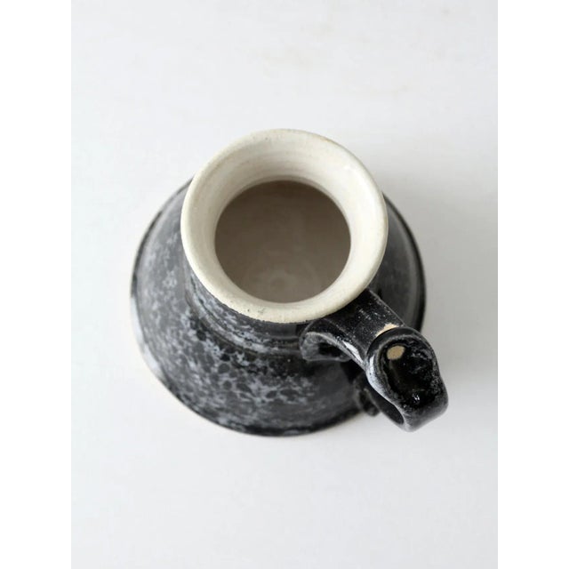 Black Vintage Studio Pottery Mug For Sale - Image 8 of 11
