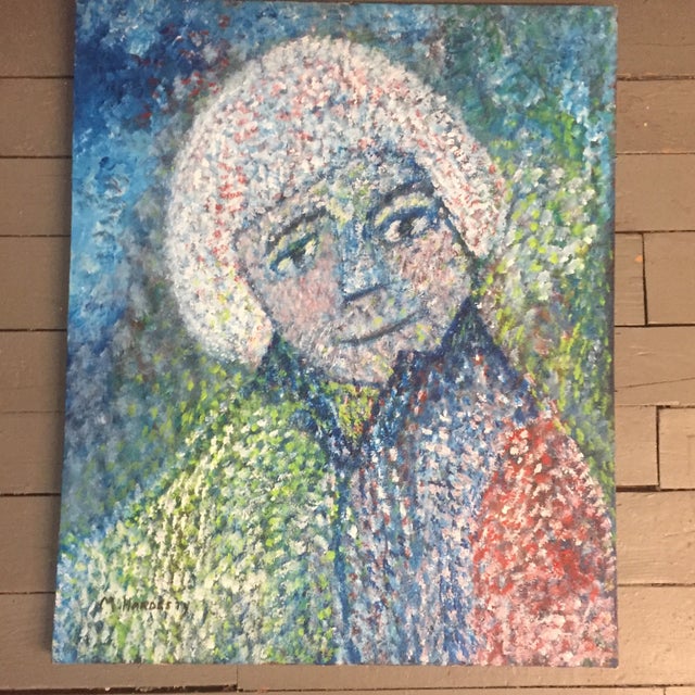 Original Impressionist Female Portrait Painting For Sale In Philadelphia - Image 6 of 6