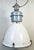 Large Industrial White Enamel Lamp with Clear Glass Cover from Elektrosvit, 1960s For Sale - Image 6 of 18