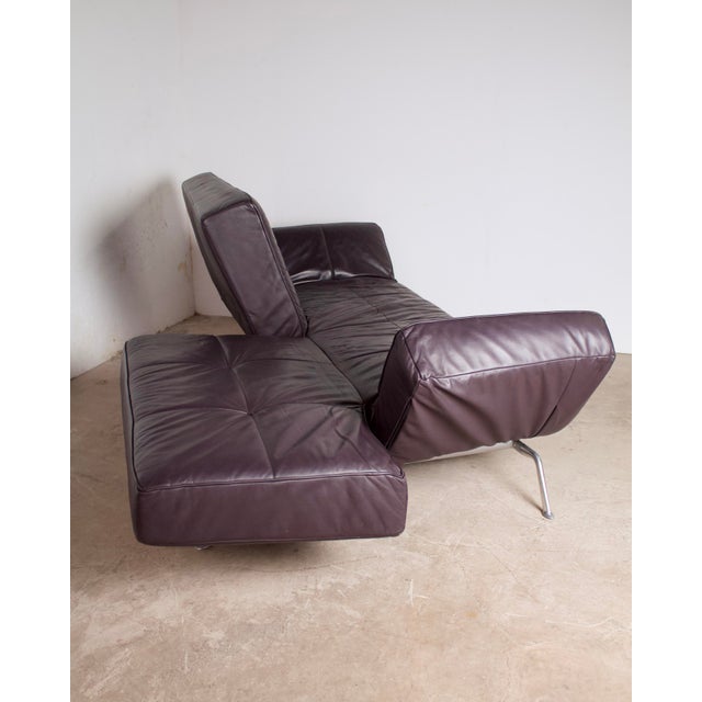 Metal Vintage Leather Smala Sofa by Pascal Mourgue for Cinna, 2000 For Sale - Image 7 of 17