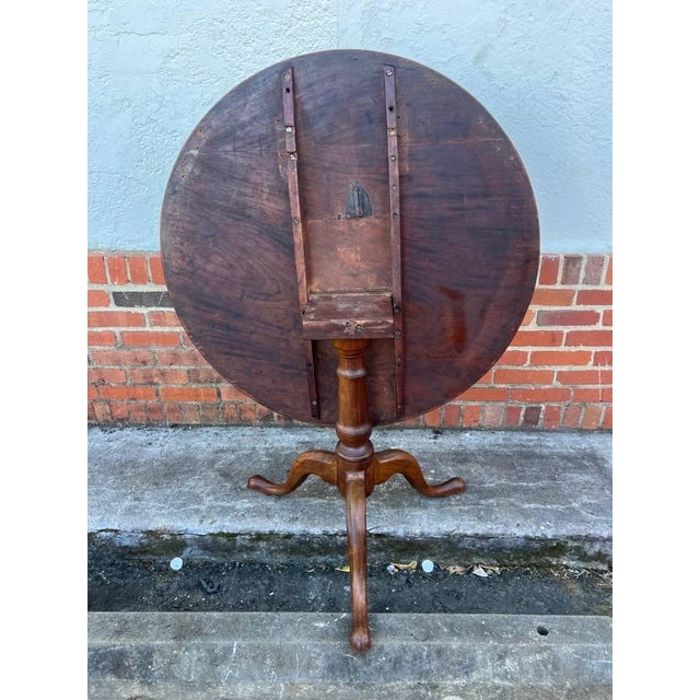 Antique English Georgian Style Tilt Top Side Table For Sale - Image 12 of 12