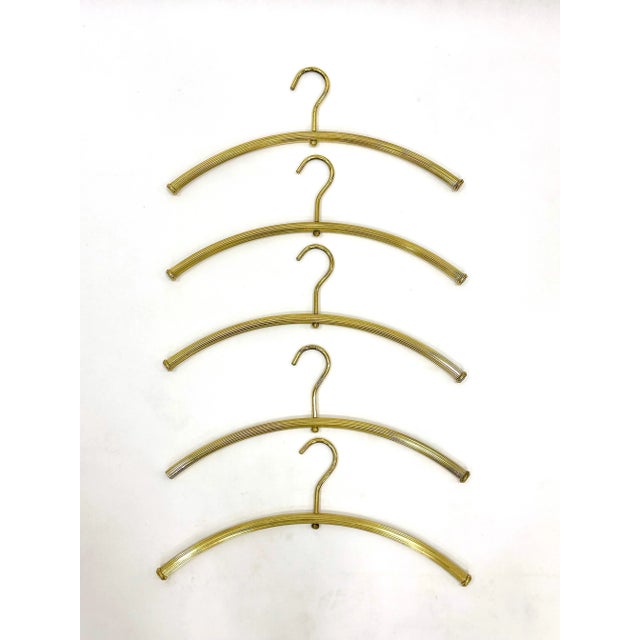 1960s Mid-Century Brass Clothes Hangers, 1960s, Set of 5 For Sale - Image 5 of 5