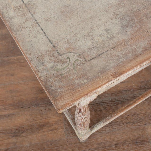 Original White Painted Side Table With Single Drawer, Sweden Circa 1860-80 For Sale - Image 6 of 12