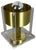 Postmodern Cubic Table Light in Brass and Acrylic Glass, 1970 For Sale