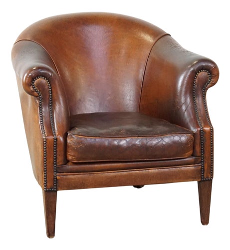 Vintage Sheep Leather Club Chair