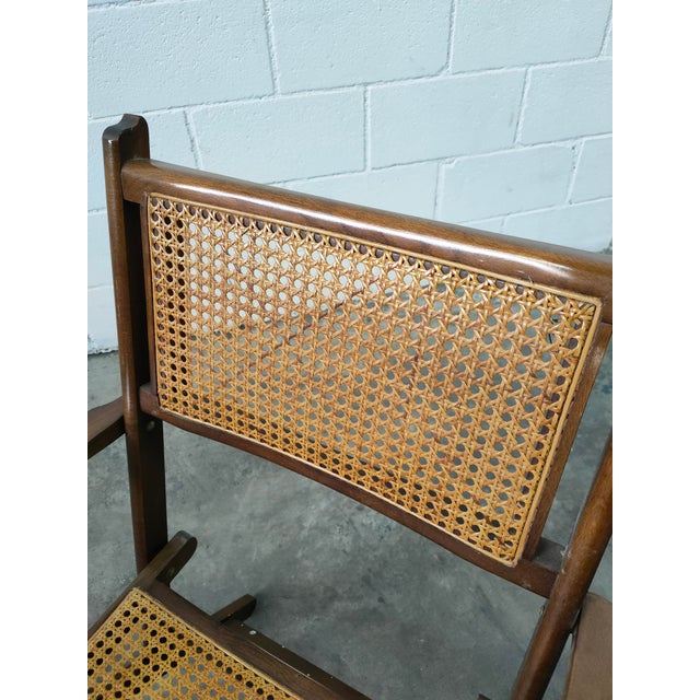 Mid-Century Grid Folding Chair, 1970, Set of 2 For Sale - Image 4 of 9