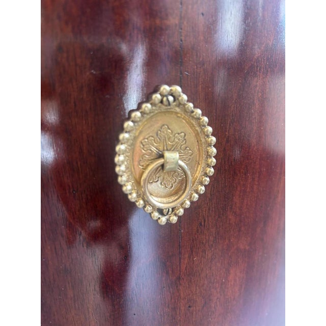 Metal Biedermeier Drum Box in Walnut For Sale - Image 7 of 9