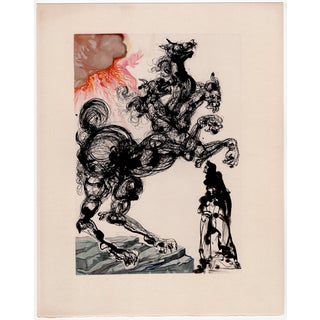 Salvador Dali, Cerberus, 1964, Original Woodcut For Sale
