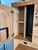 Wood Vintage Solid Oak Desk With Hutch For Sale - Image 7 of 7