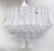 Contemporary Murano Glass "sella" chandelier with a kromo metal frame Selle in alabastro Spare parts glass included....