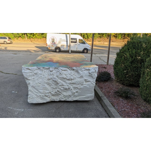 Monumental James Hyde Fresco on Styrofoam Abstract Modern Painting Installation Art 9' For Sale - Image 11 of 12