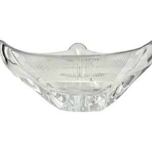 1990s Signed Rogaska Crystal Etched Bowl