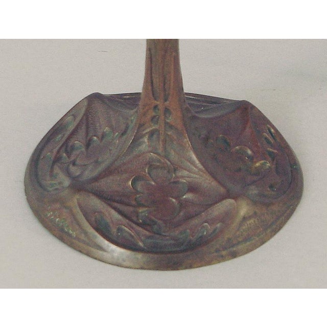 Art Nouveau 1900s French Art Nouveau Bronze Table Lamp Signed G. Leleu For Sale - Image 3 of 10