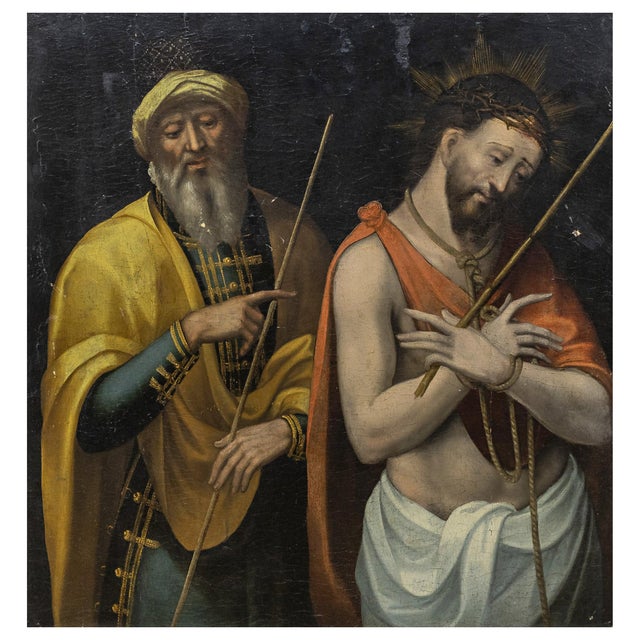 Flemish School Artist, Ecce Homo, 17th Century, Oil on Canvas For Sale - Image 6 of 6
