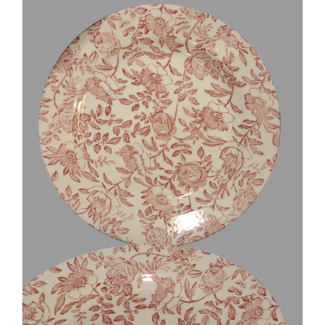 Churchill Vintage Set of 4 English Churchill Pink Peony Toile Bowls For Sale - Image 4 of 8
