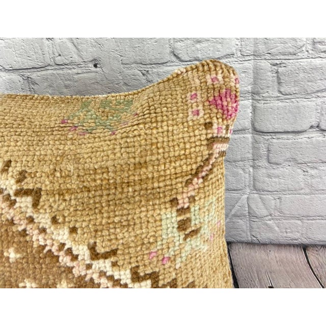 Turkish 20 x 20 Rug Pillow Azure Harmony Turkish Pillow Cushion Cover For Sale - Image 3 of 4