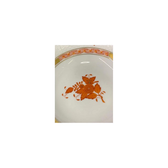 Herend 1960s Set of 6 Herend Bowls in Chinese Bouquet Rust Color For Sale - Image 4 of 5