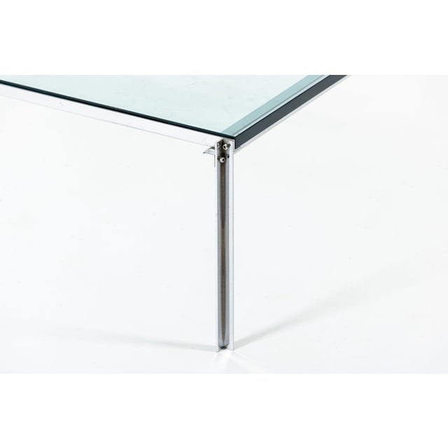 Mid Century Glass & Chrome Coffee Table by Katavalos for Laverne Originals For Sale - Image 9 of 10