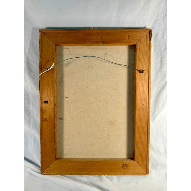 Mid 20th Century Vintage French City Scene Painting, Original Oil on Canvas For Sale - Image 5 of 6