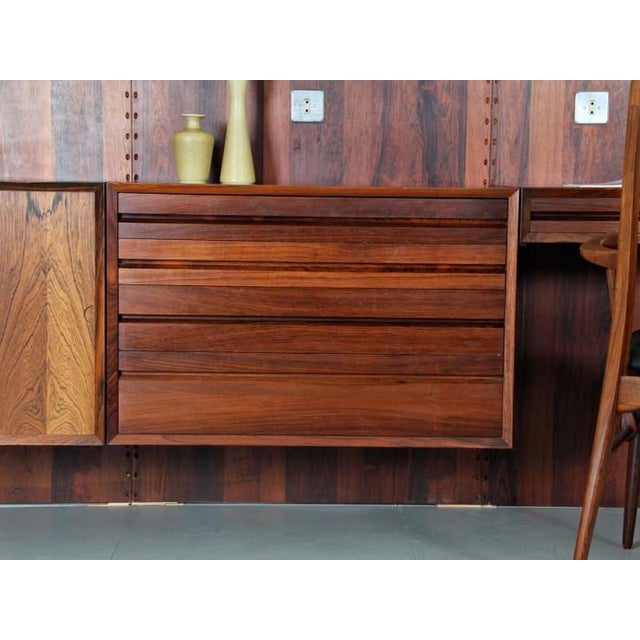 Rosewood Wall Shelving Unit by Poul Cadovious for Cado, 1960s For Sale - Image 6 of 18