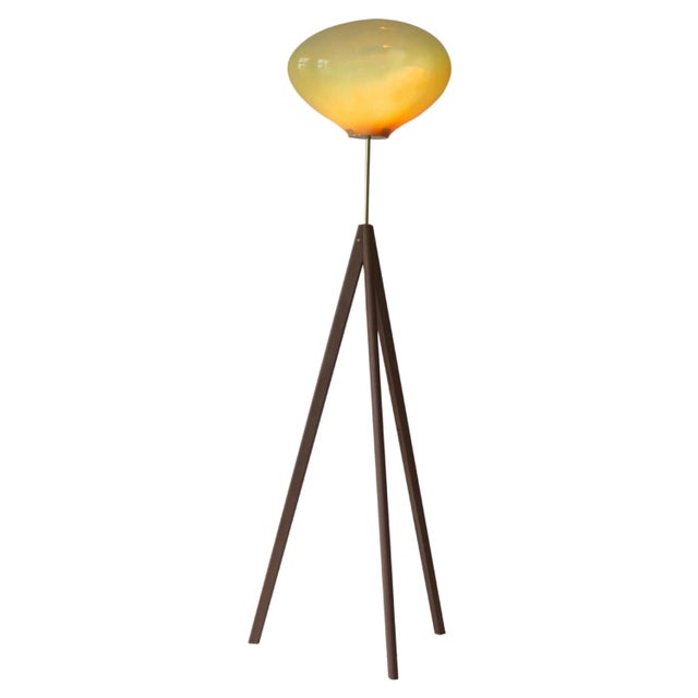 Gold Stati X Amber Iridescent Floor Lamp by Eloa For Sale - Image 8 of 8