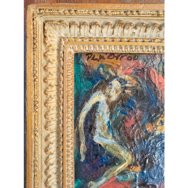 Abstract 21st Century Modern Abstract Religious Acrylic Painting, Signed Illegibly For Sale - Image 3 of 8