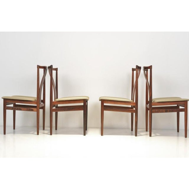 Chairs in Pau Ferro Veneer by Henning Sorensen for Danex, 1960s, Set of 4 For Sale - Image 6 of 11