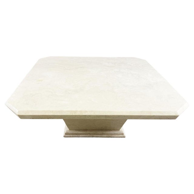 Vintage Travertine Hidden Bar Coffee Table, 1970s For Sale - Image 11 of 11