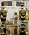Blue Grand Sevres-Style Midnight Blue Porcelain Vase on Pedestal With Gold Leaf & Bronze Details For Sale - Image 8 of 10