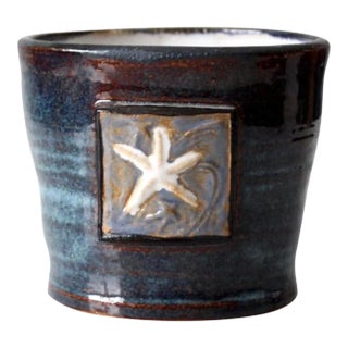 Vintage Starfish Studio Pottery Vase For Sale