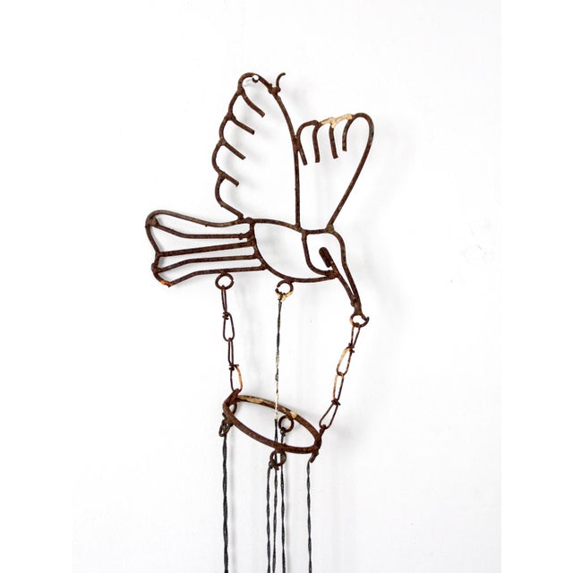 Mid 20th Century Vintage Folk Art Bird Wind Chime For Sale - Image 5 of 11