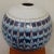 1980s Glazed Earthenware Ovoid Vase With a Blue Hue Flambe Glaze For Sale In Palm Springs - Image 6 of 6