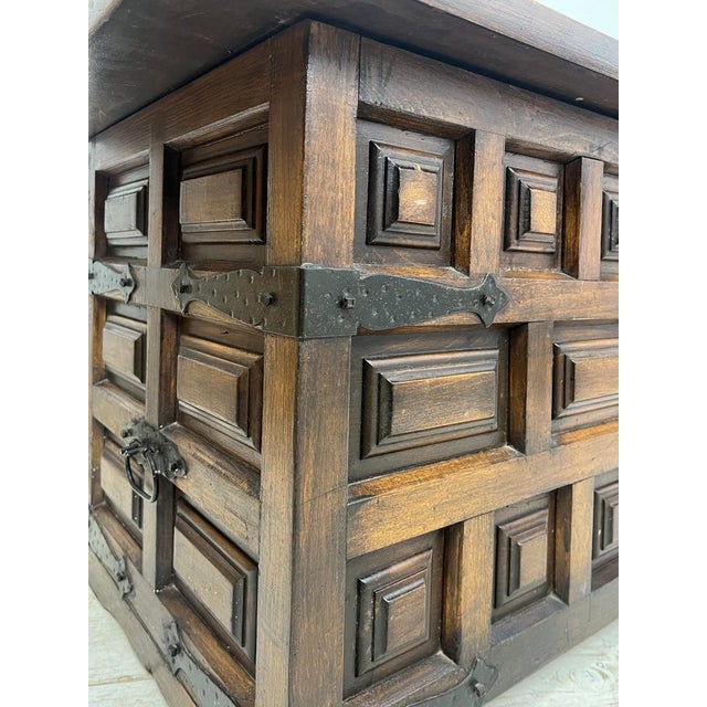 Wood Spanish Baroque Style Blanket Chest, 1950s For Sale - Image 7 of 18