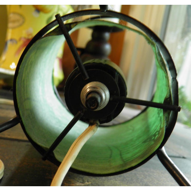 1950s Atomic Mid-Century Modern Ufo Saucer Shade Table Lamp For Sale - Image 12 of 13