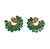 Metal Vintage Style Emerald & Diamond Grape Bunch Drop Earrings 18k Yellow Gold, A Pair For Sale - Image 7 of 8