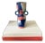 Hand-Painted Modernist Rounded Handle Urn Vase For Sale