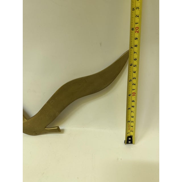 Mid-Century Modern Brass Seagull Wall Sculpture - 16.5" For Sale - Image 9 of 10