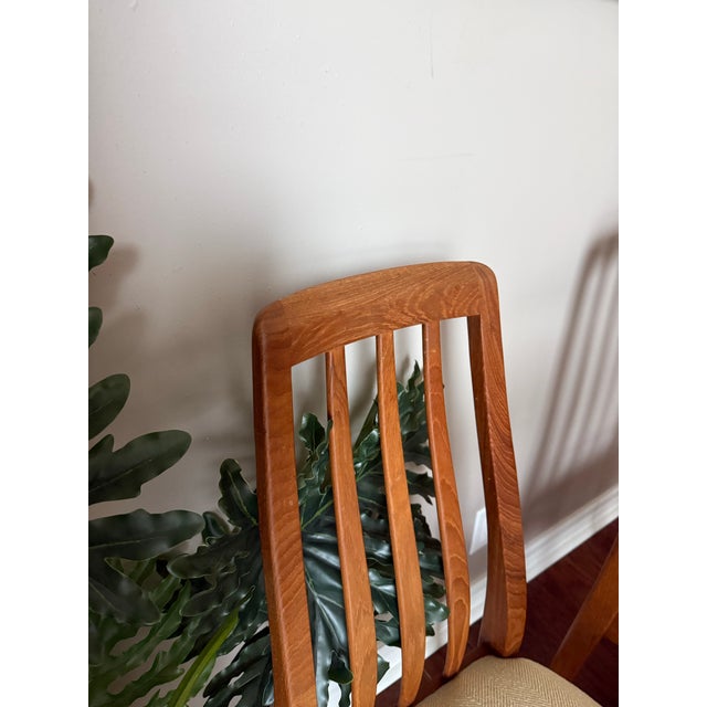 1970s Benny Linden Solid Teak Dining Chairs With New Upholstery - Set of Four For Sale In Houston - Image 6 of 12