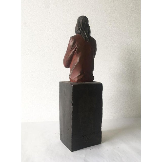 Red Italian Bronze Cast Figurine Sculpture by Aron Demetz, 2004 For Sale - Image 8 of 18
