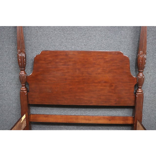 Kincaid Cherry Queen Four Poster Bed For Sale - Image 13 of 14