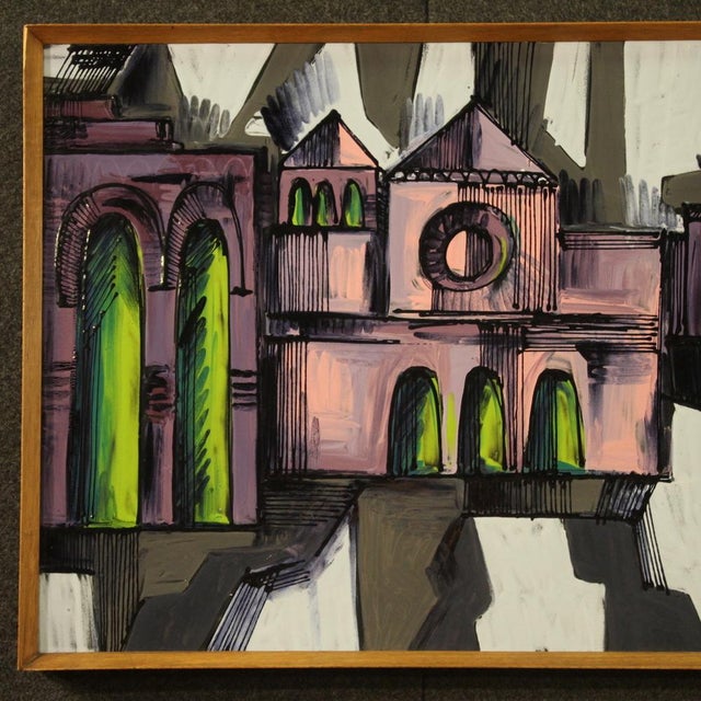 Italian Artist, Modern Composition, 1970, Mixed Media For Sale - Image 13 of 16