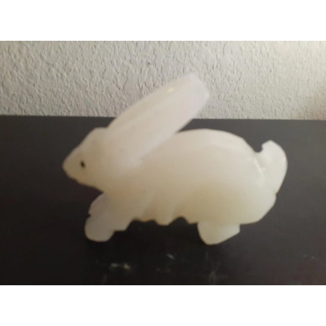 1960s Onyx/Marble Bunny Figurine For Sale - Image 4 of 5