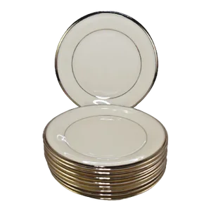 Late 19th Century Lenox Solitaire Bread/Dessert Plates- Set of 9