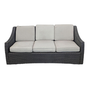 Threshold Outdoor All Weather Wicker 3-Seater Sofa With Cushions
