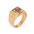 Finely detailed vintage Art Deco family crest signet ring (circa 1920s to 1930s) crafted in 14k rose gold. The heraldic...