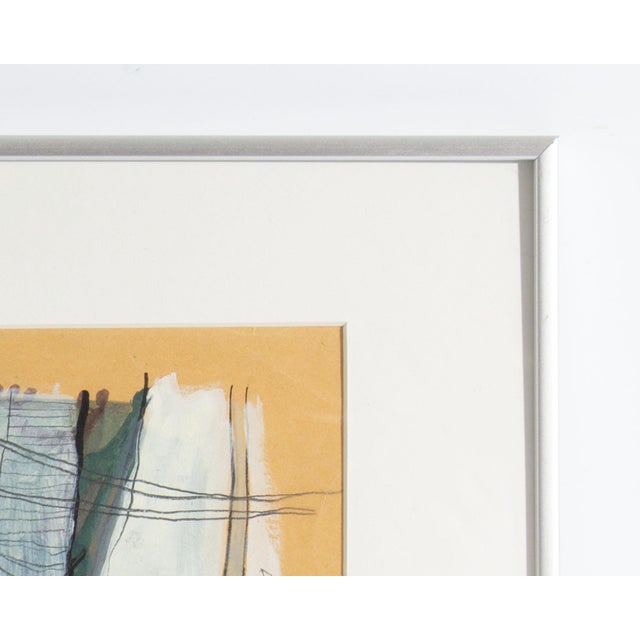 Contemporary 1962 Abstract Mixed Media Painting by Walter Sorge For Sale - Image 3 of 7