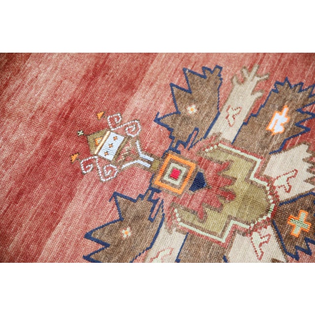Tribal 1960s Red Vintage Turkish Runner 4'7" X 10'7" For Sale - Image 3 of 10