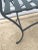 Vintage Empire Style Hand Wrought Iron Bench For Sale - Image 4 of 10