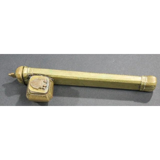 Early 19th Century Middle Eastern Brass Inkwell Qalamdan For Sale - Image 12 of 12