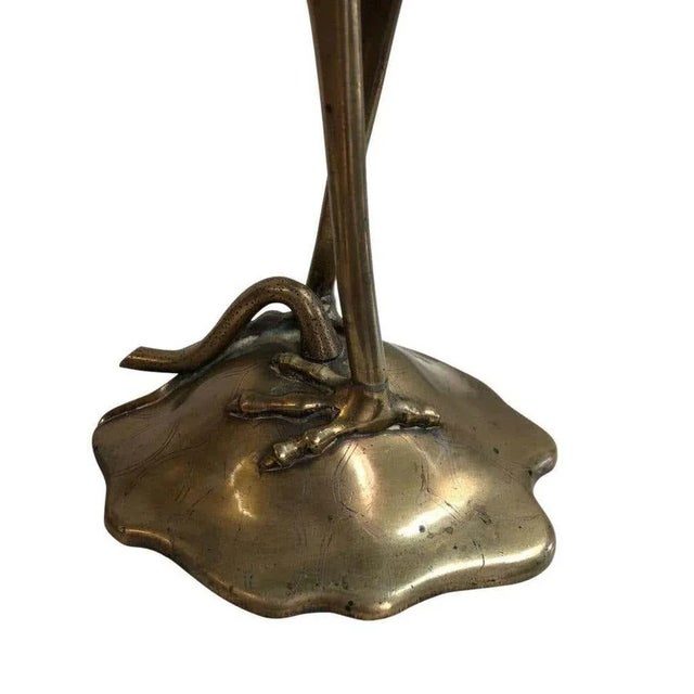 Brass Stalk Candelabras, 19th Century, Set of 2 For Sale - Image 10 of 15